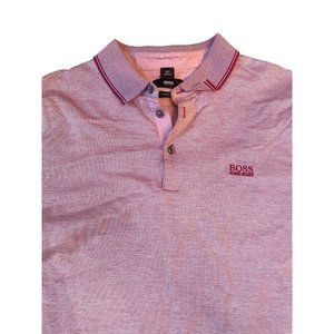 Boss Regular Fit Polo shirt Mens Size M Red Pullover Short Sleeve Collared